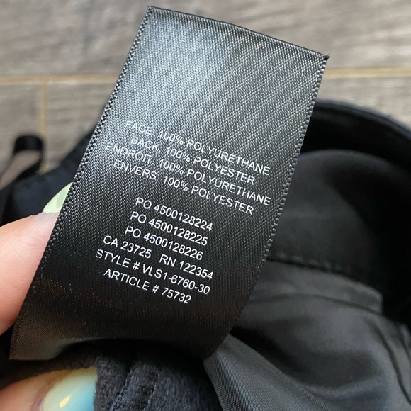 Babaton Black Belted Vegan Faux Leather High Rise Trouser Pant - Picture 12 of 15